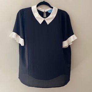 Black and White Blouse